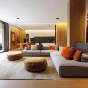 Salon moderne d’habitation --style raw --v 6.1 Job ID: 10557526-f593-4826-9fee-3522fe8a93bd